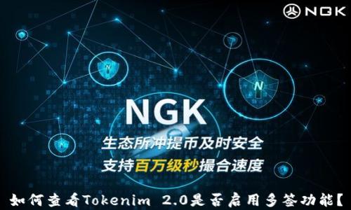 
如何查看Tokenim 2.0是否启用多签功能？